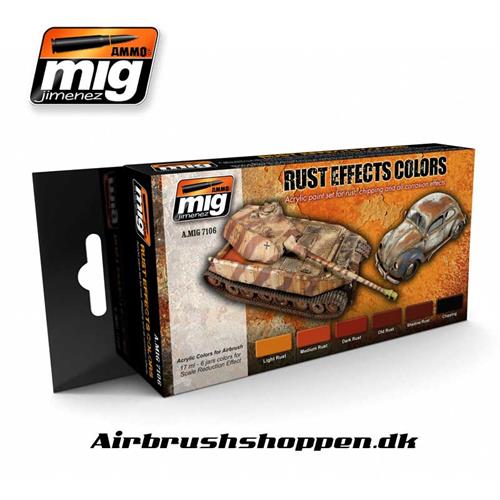 A.MIG 7106 Rust Effect Set 6x17 ml
